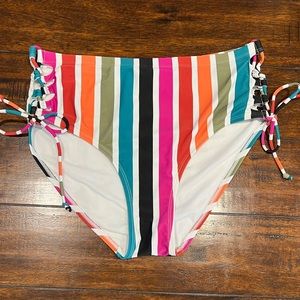 Terra & Sky Plus Size Side Tie Bikini Bottom Size OX (14W)